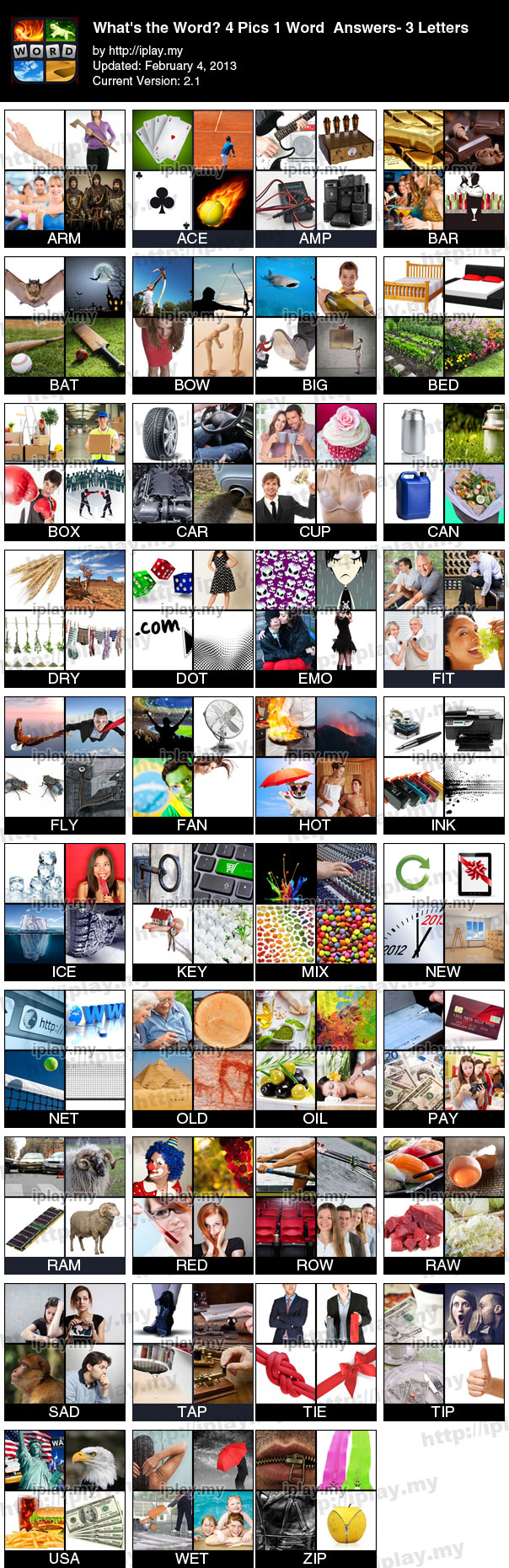 4 Pics 1 Words Answers 3 letters
