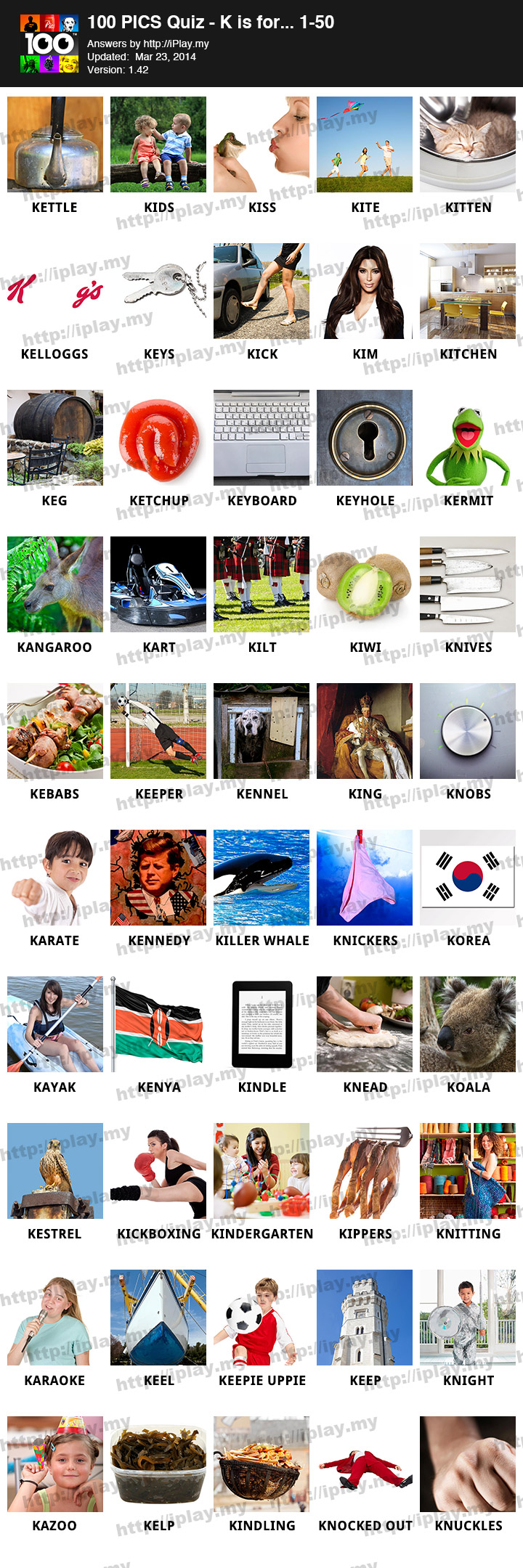 100-Pics-Quiz-K-Is-For-Answers-1-50
