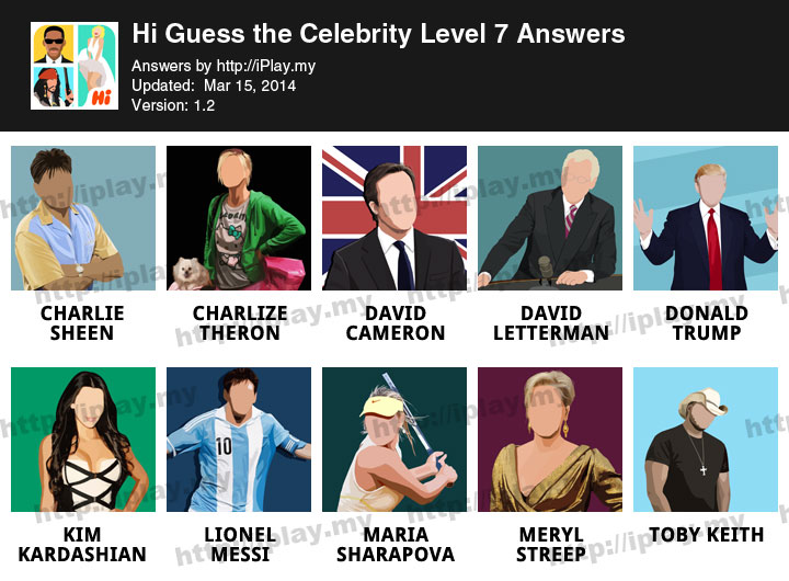 Hi Guess the Celebrity Level 7