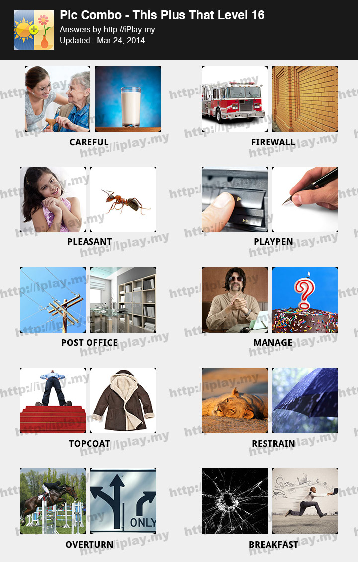 Pic Combo This Plus That Level 16
