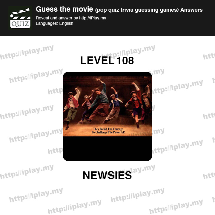 Guess the movie pop quiz Level 108