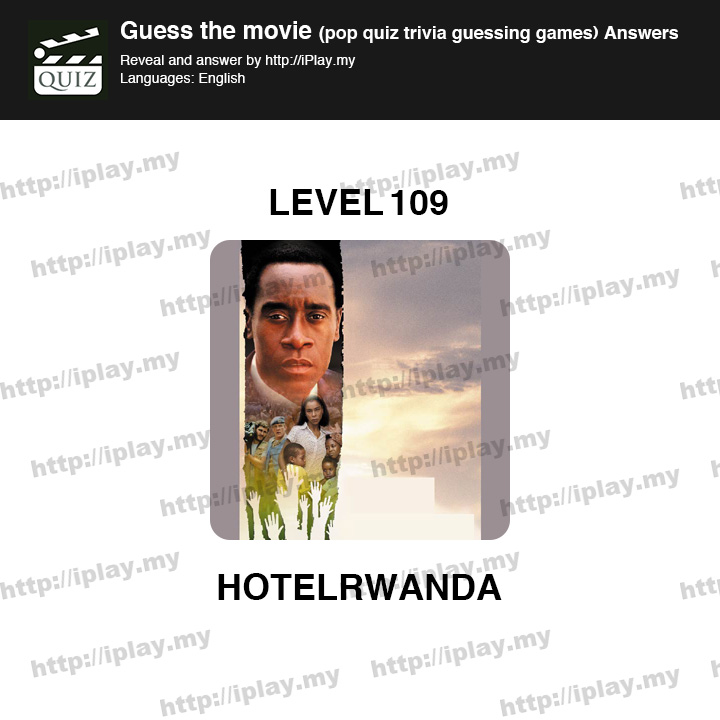 Guess the movie pop quiz Level 109