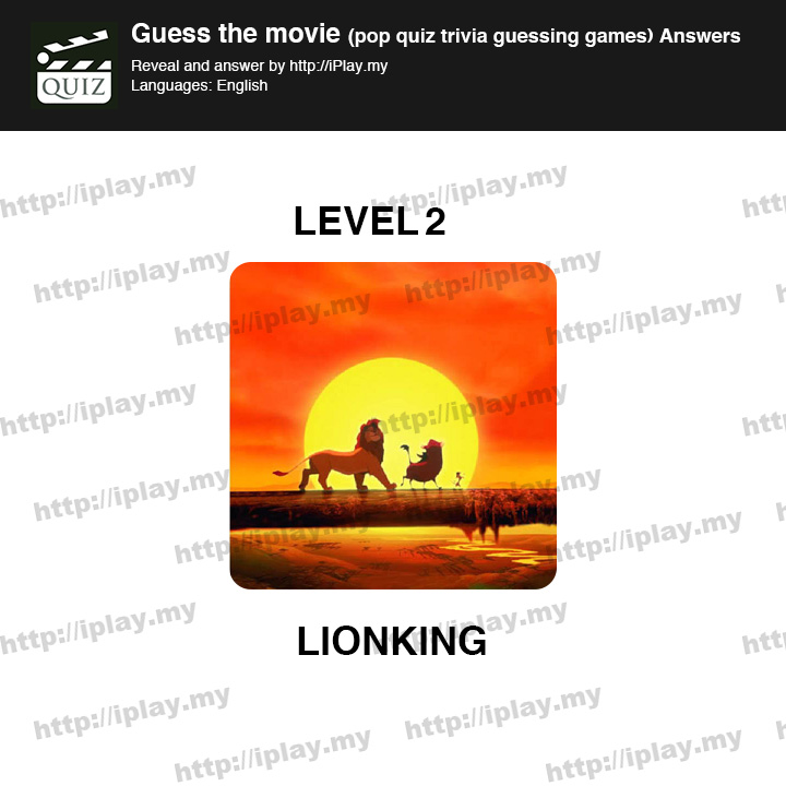 Guess the movie pop quiz Level 2