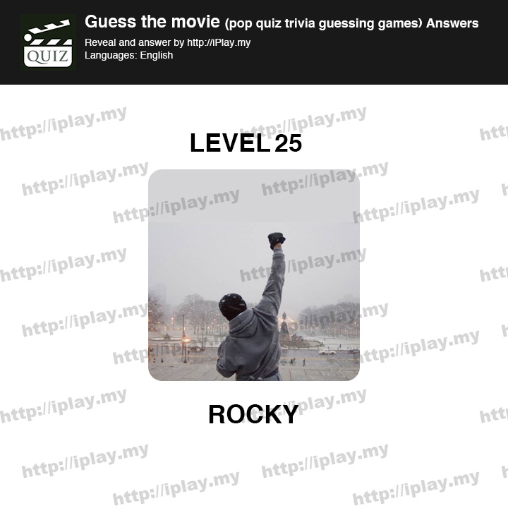 Guess the movie pop quiz Level 25
