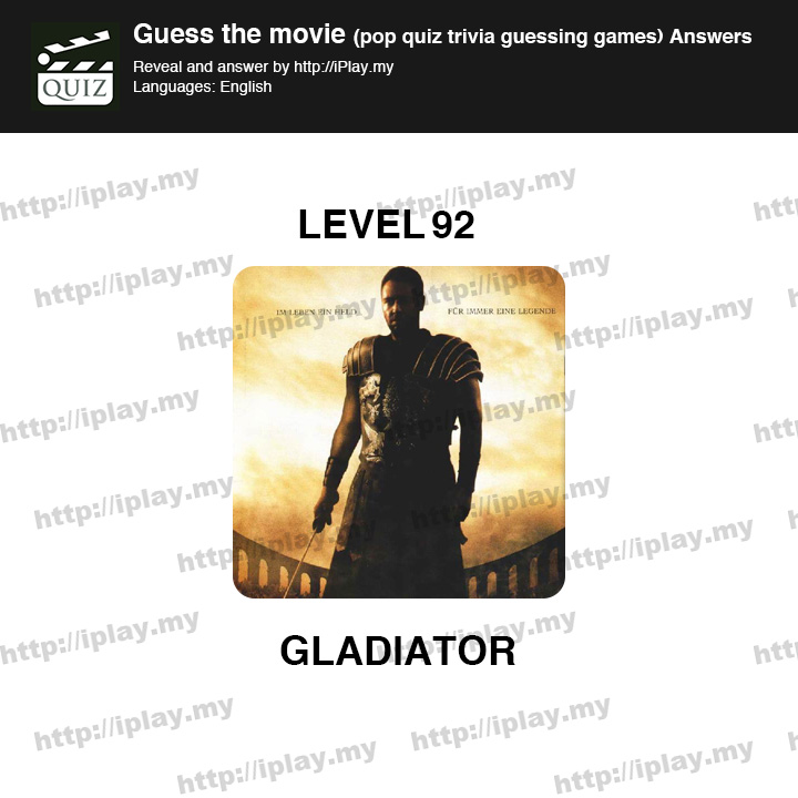 Guess the movie pop quiz Level 92
