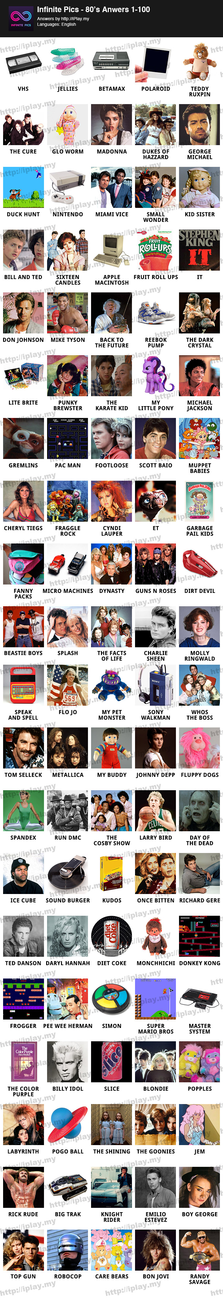 Infinite-Pics-80s-Answers-1-100